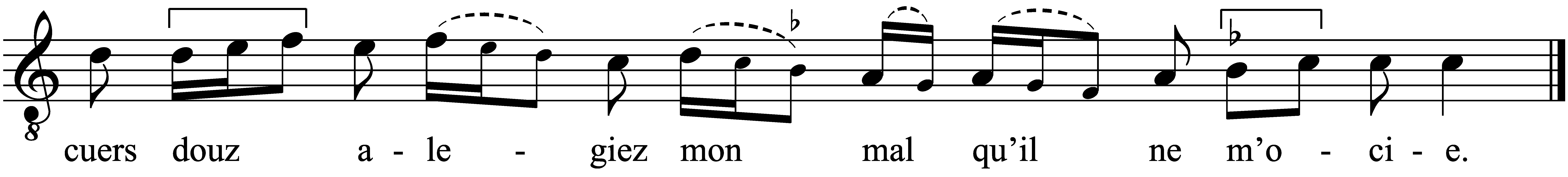 Refrain musical notation